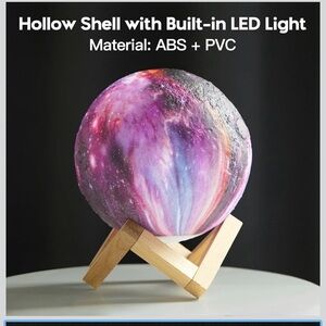 Galaxy Lamp with Wooden Stand